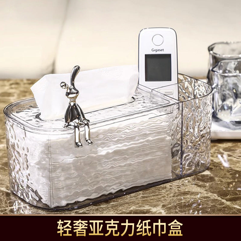 Hand wipe tissue box Acrylic living room bathroom pumping box Paper box Napkin surface paper box Paper towel storage box