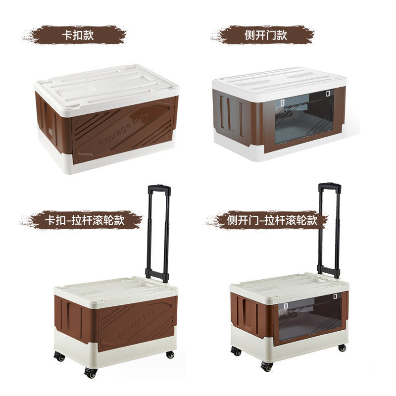 Outdoor camping storage box Car folding trolley case Camping picnic sorting box Shopping cart trolley shopping cart