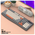 Leikui r903 wired office business keyboard and mouse suit desktop computer notebook fashion color matching keyboard and mouse suit