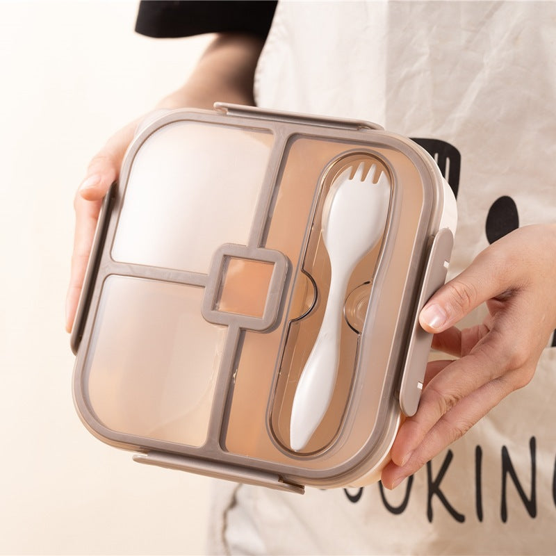 Cross-border Children's Student Lunch Box Grid Sealed Fruit Box Salad Box Go to Work Microwave Bento Box