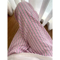 cross-border code new arrival  original women's drapedcontrast colorstripesloosecasual pants