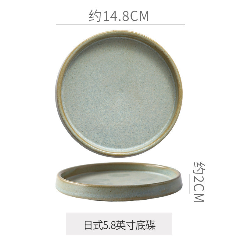 Retro japanese style mug kiln clay cup afternoon tea latte latte cup cake dessert plate for home mug