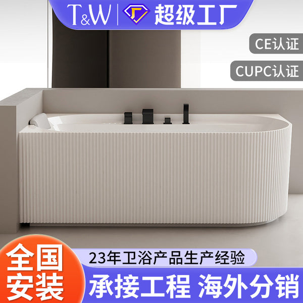 Travel Acrylic Jacuzzi Household Freestanding Smart Thermostatically Heated Surf Bubble Spa Bath
