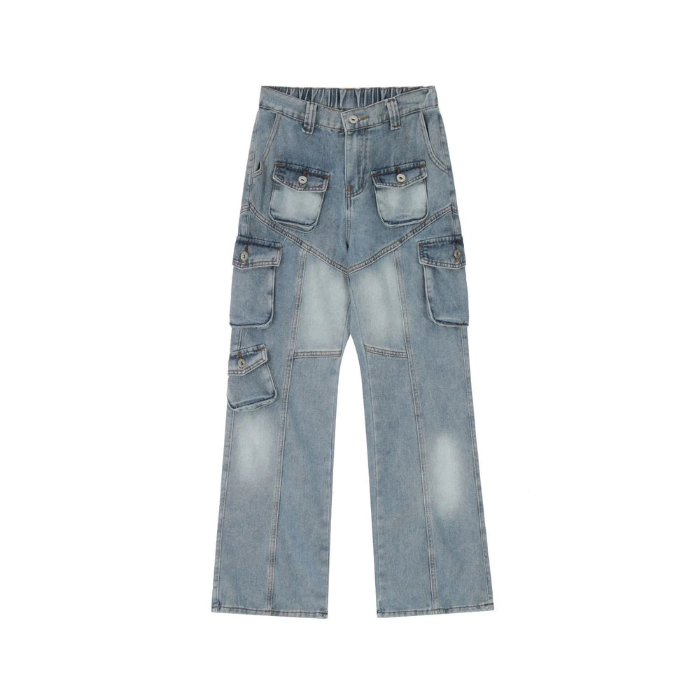 European and american cross-border women's clothing:  african-inspired jeans - trendy, streetwear-style, versatile, multi-pocket denim pants