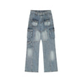 European and american cross-border women's clothing:  african-inspired jeans - trendy, streetwear-style, versatile, multi-pocket denim pants