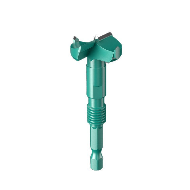 Woodworking hole opener three-tooth double-edged drill bit wood board wood special door lock hinge hinge punching artifact