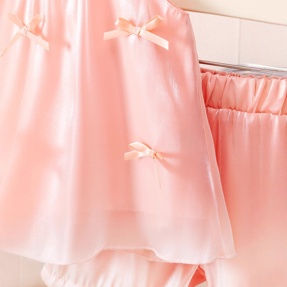 new product girl european and american style socialite suspender bow princess style + shorts loose suit