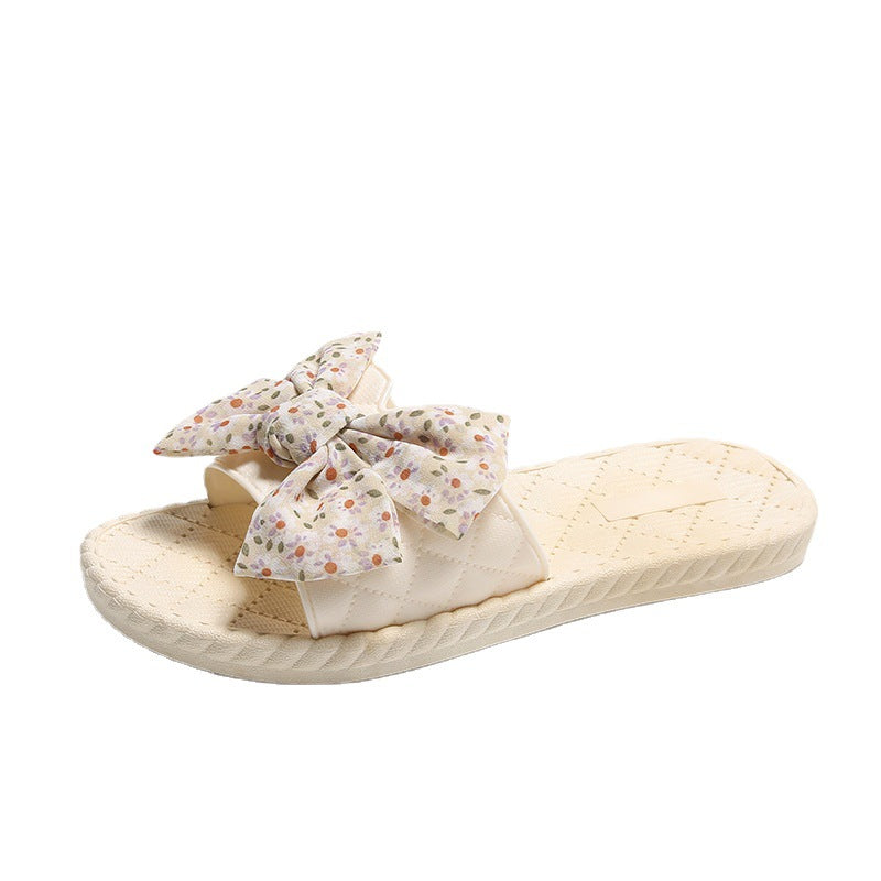 Comfortable soft sole flip-flops women's summer fashion new fairy style outdoor bowknot beach sandals
