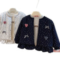 Autumn/winter girls' trendy three-layer quilted padded jacket, korean style warm top for baby girls, children's clothing
