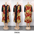 e-commerce   new zipper dress wax fabric with pockets african women's plus size skirt