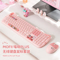 Mofii sky high paw patrol plus wireless 2.4g keyboard and mouse set - cute cartoon design in girly pink