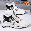 2025 winter men's fleece-lined high-top sneakers: trendy, versatile, chunky sole casual dad shoes for men