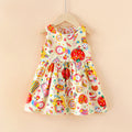 New summer girls' dresses: girls' sundresses, musical note doll cotton dresses, princess kids' beach dresses