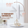 Led makeup mirror with lights - perfect for dorm rooms! adjustable fill light, portable folding vanity mirror, rechargeable