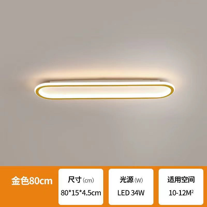 Led linear corridor aisle light - modern minimalist nordic style - ceiling mounted for stairways, balconies, entryways, and closets
