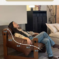 Retro sofa chair oil wax leather armchair designer jersey chair living room single casual lounge chair manufacturer personalized