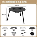 Outdoor bbq grill & tea brewing set - portable, detachable, smokeless patio bbq table - electric & charcoal dual-use grill