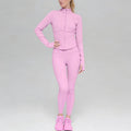 new arrival quick-drying yoga clothes long sleeves sports yoga pants silmtops zipper breathable outwearsuit
