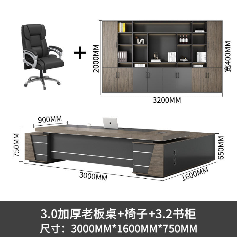 Saint li boss office desk and chair set - minimalist modern executive desk, high-end manager's desk, supervisor's desk, office desk