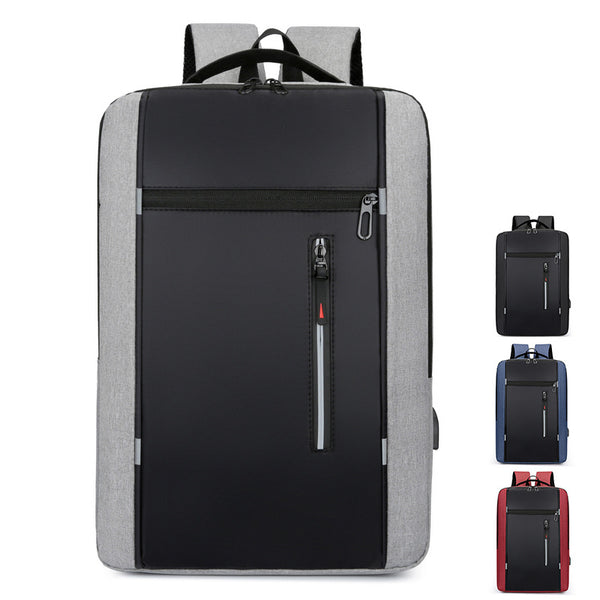New backpack men's business bag commuter laptop bag large capacity travel bag backpack schoolbag printed logo