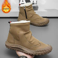 Winterfleece-lined high-top bootsmenworkwear shoes trendyeasiest for matchthickenedheattech cotton shoes non-slip labor protection shoes for men