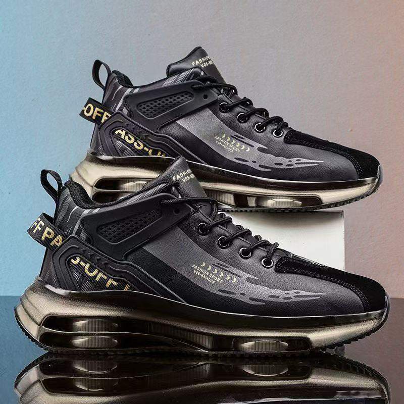 Men's 2025 new winter air cushion running shoes - waterproof, anti-slip, shock-absorbing, breathable men's casual dad shoes