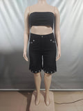 European and american style women's denim shorts -  cross-border fashion - new summer washed reverse design casual pants