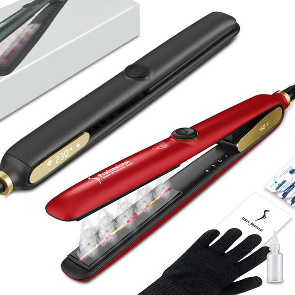 Steam hair straightener Multifunctional infrared spray hair straightener Splint Curling iron Straight roll dual-purpose two-in-one straight plate clip