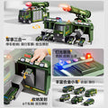 Kids' large military ejection car transforming track missile car parking tank alloy car boy toy ages 3-6