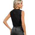 Wishfashion cross-border export women's clothing  independent station new washed slim-fitting denim vest vest