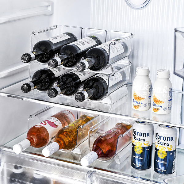 Cross-border red wine rack  plastic transparent water cup storage can be stacked to display shelves Wine rack