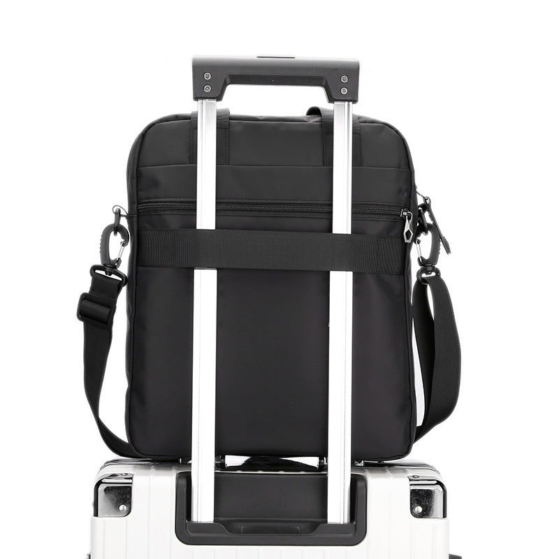 Cross-border new men's shoulder bag casual business portable men's bag fashion simple men's messenger bag briefcase computer bag