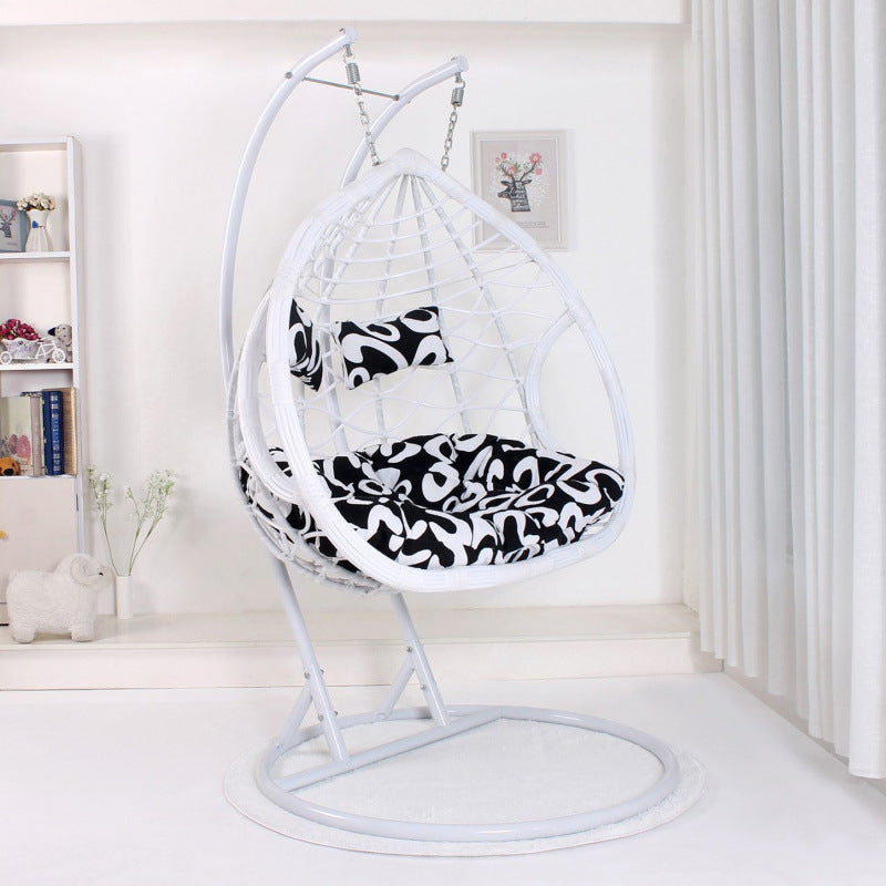 Romantic hanging basket rattan chair for home indoor hanging chair swing adult hammock balcony single double living room rocking lounge chair