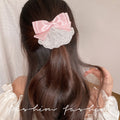 French retro satin bowknot ruched hair clip for women, 2026 new high-end hair accessory, updo side spring clip