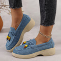 Fashionexport suede platform bottomcasuallow ankleflats women's  new lightweight pure color cloth beanie shoes