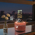 2025 new turret-style colorful crackle diffuser - home desktop humidifier & essential oil aromatherapy diffuser