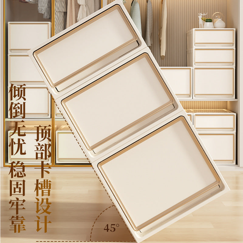 Drawer storage box Plastic locker Household clothes Underwear Clothing finishing Thickened large-capacity storage box