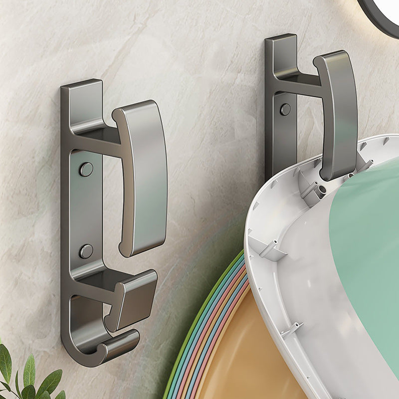 Washbasin hook No punching basin Washbasin storage rack Hanging basin artifact Bathroom toilet shelf Washbasin rack