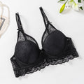 Fashion cross-border  french bra sexylace thin small breast push-up push-up breathable plaid women's bra