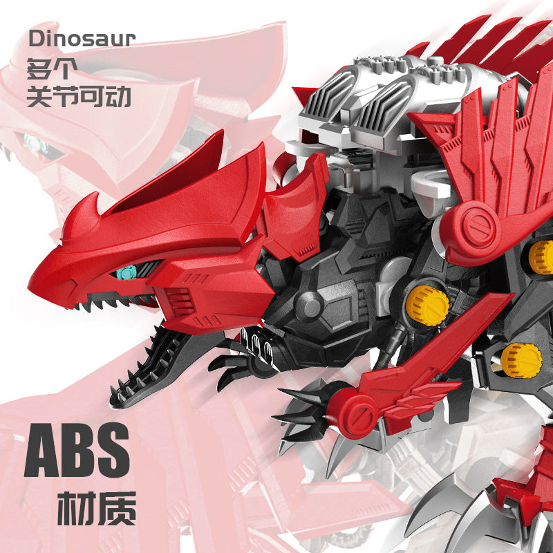 Dinosaur electric toy Triceratops mammoth simulation mechanical Tyrannosaurus rex children's creative puzzle assembly model