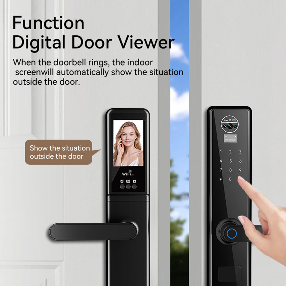 exclusive supply of one-touch smart lock 3d face remote video intercom fingerprint lock password lock swipe card electronic lock