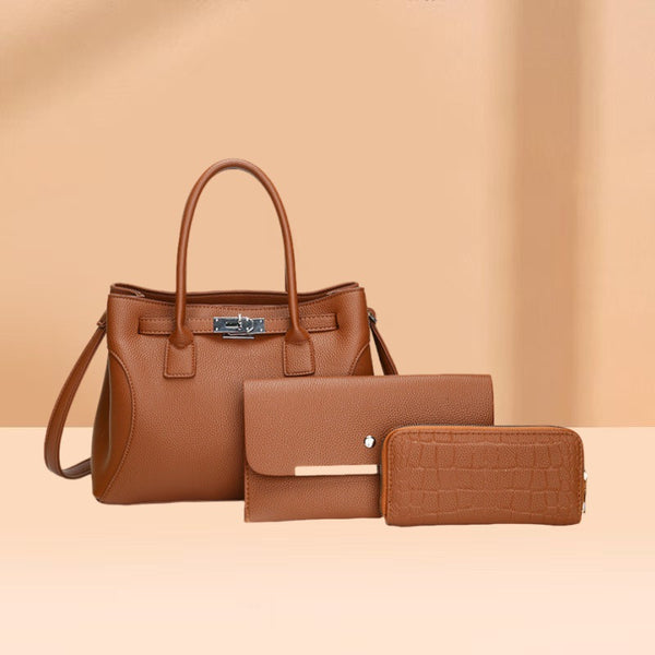 Women's bag 2025 new fashion trend versatile large capacity women's portable shoulder bag three-piece set