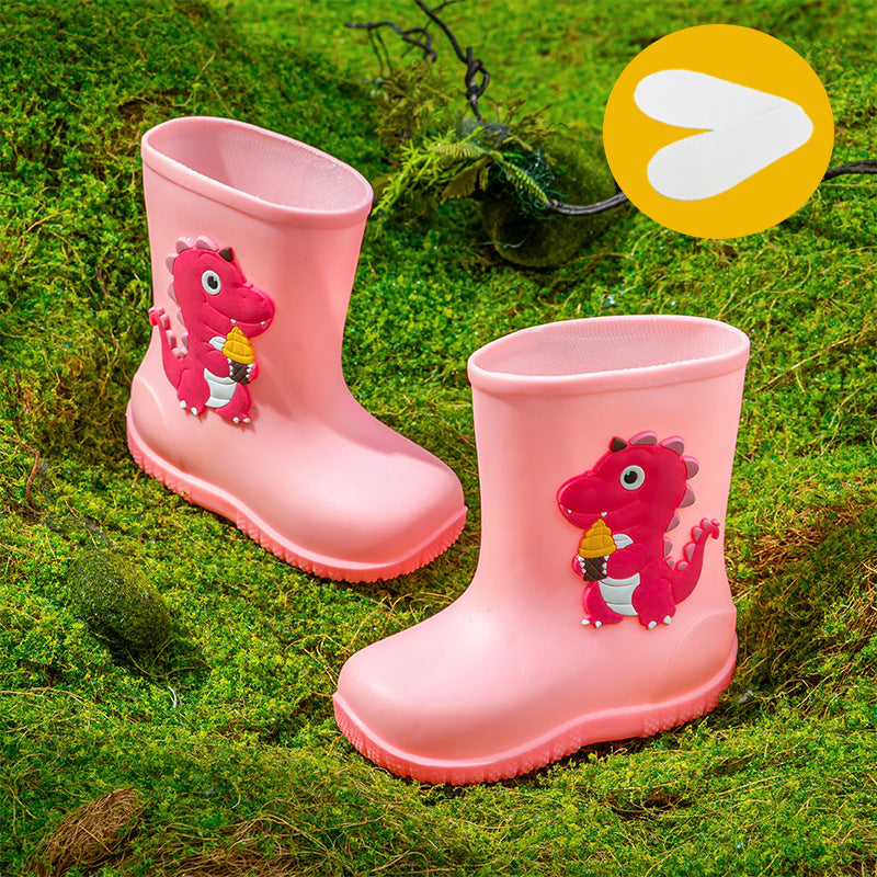 New kids' rain boots: cute cartoon designs for boys and girls - waterproof rubber boots for toddlers, preschoolers, and students