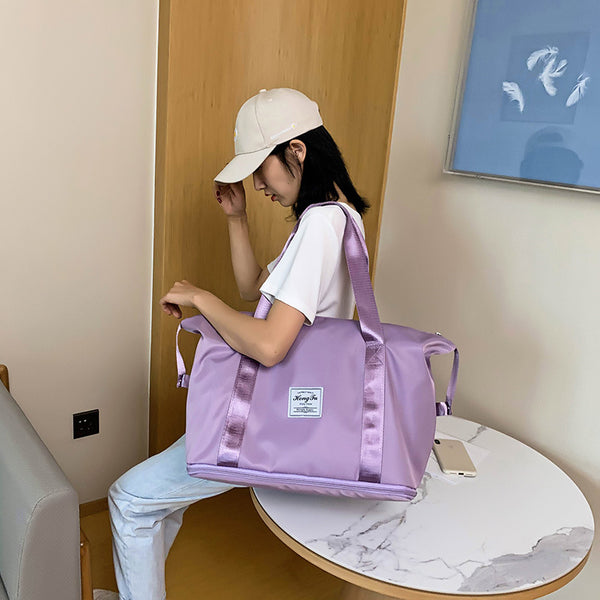 Travel bag Women's short-distance portable large-capacity sports travel fitness bag Lightweight maternity storage Business trip luggage bag