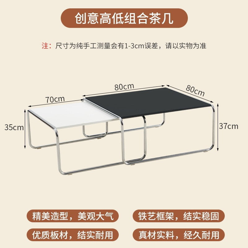 Langyujia for homewrought iron coffee table side table living room sofa creative coffee table bracket combination paint combination cream style
