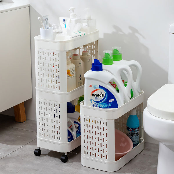 Toilet, toilet, storage rack, multi-layer mobile bathroom rack, floor finishing, kitchen, narrow slot trolley