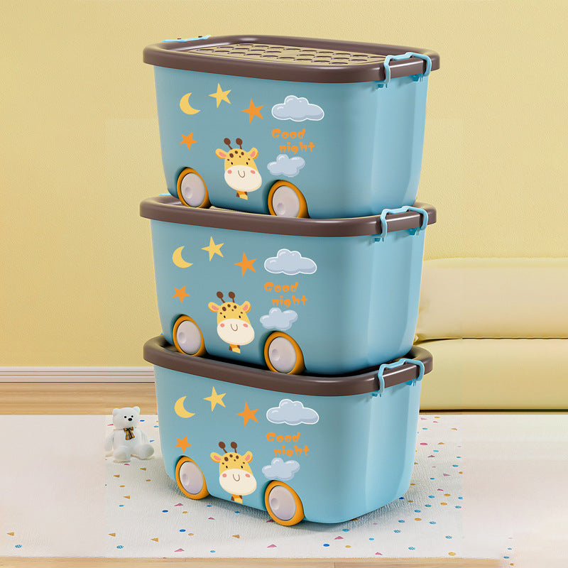 Large capacity kids' clothing storage bin - extra large organizer for baby toys, dolls, books, and more