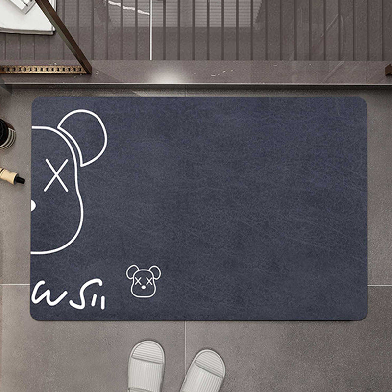 Soft diatom mud floor mat, bathroom bathroom door, water-absorbing non-slip foot pad, household door mat, toilet foot pad