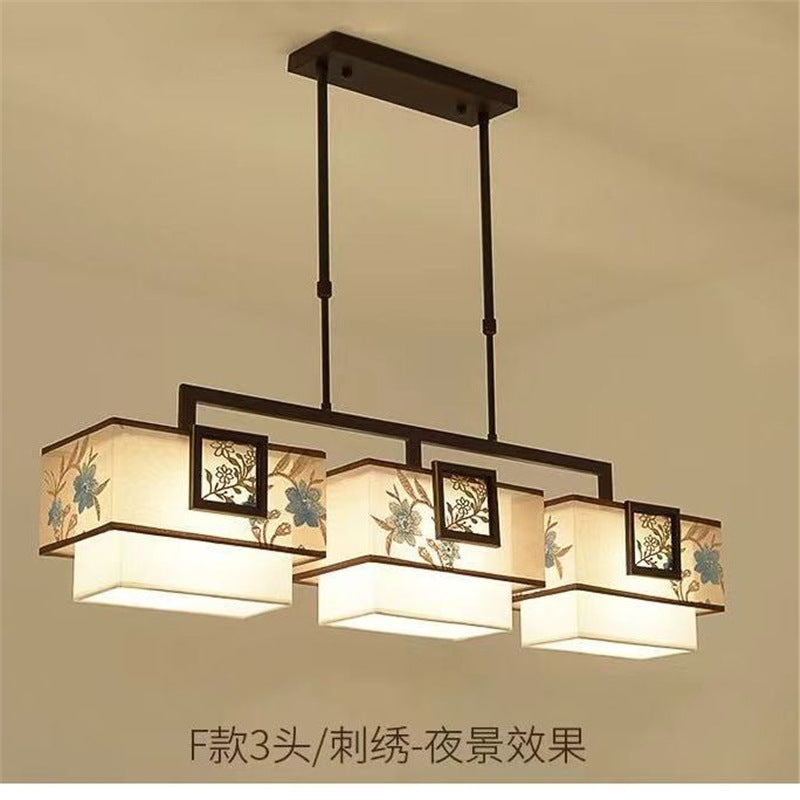 Restaurant chandelier three-head dining table lamp creative stylish tea room lamp modern casualchinoiserie zen bar lamp