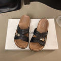 2026 new french-style flat sandals with skirt – stunning summer outdoor fashion beach shoes for women